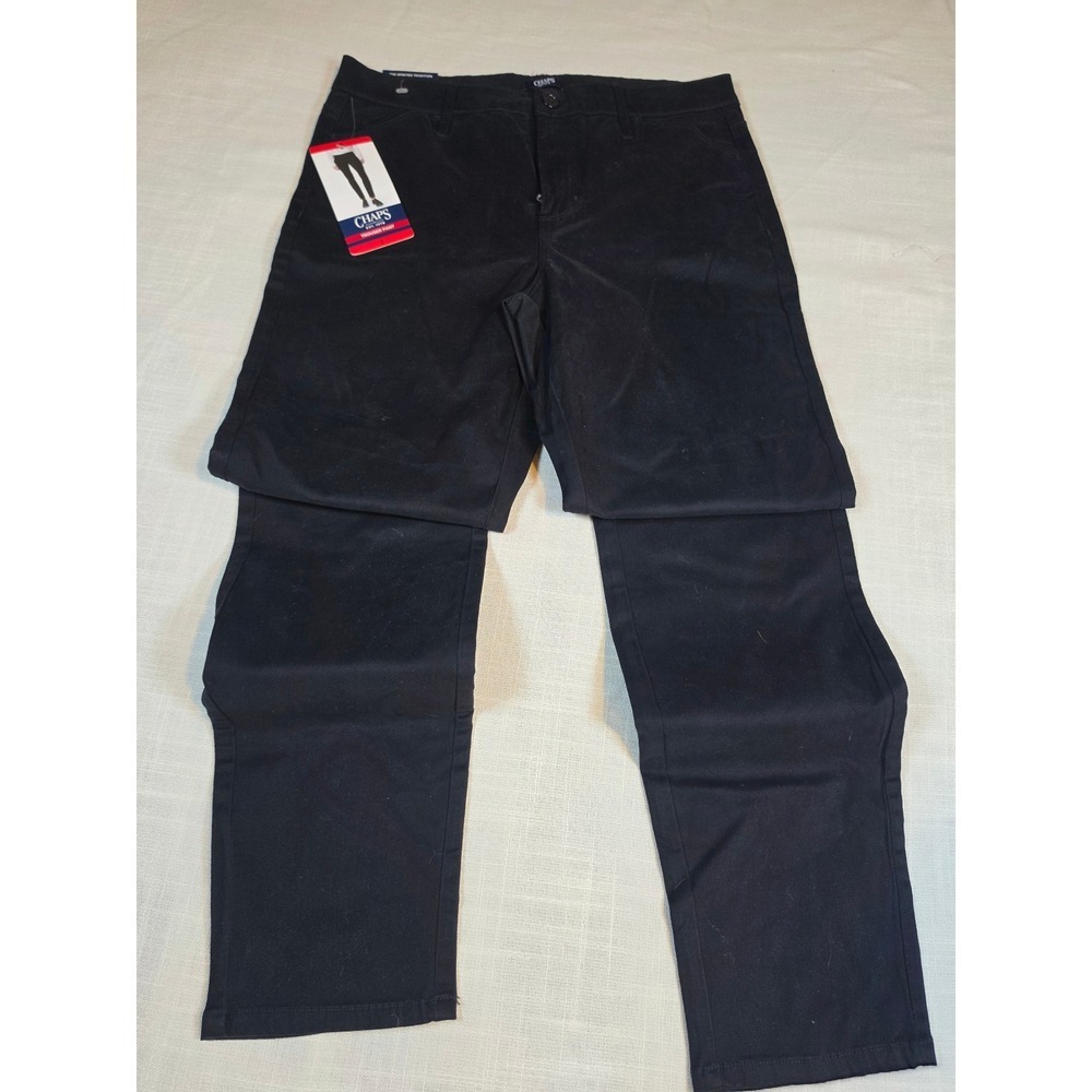 Chaps Women Black Stretch Trouser Pant Size 8 New With Tags 1716691